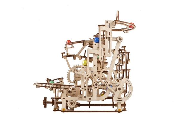 Ugears 3D Wooden Puzzle Marble Run Tiered Hoist 7