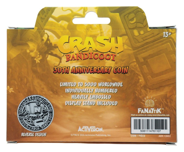 Crash Bandicoot Collectable Coin Presentation Limited Edition 2
