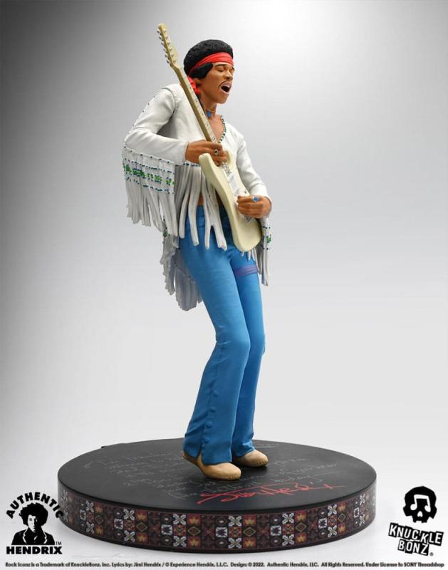 Jimi Hendrix: Jimi Hendrix III 22 cm Rock Iconz Statue - Knucklebonz