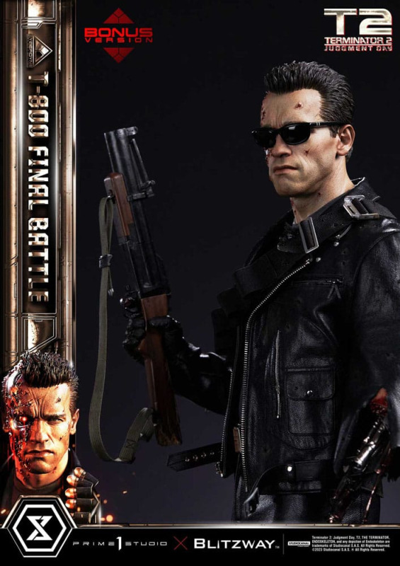 Terminator 2 Museum Masterline Series Statue 1/3 T-800 Final Battle Deluxe Bonus Version 75 cm 6