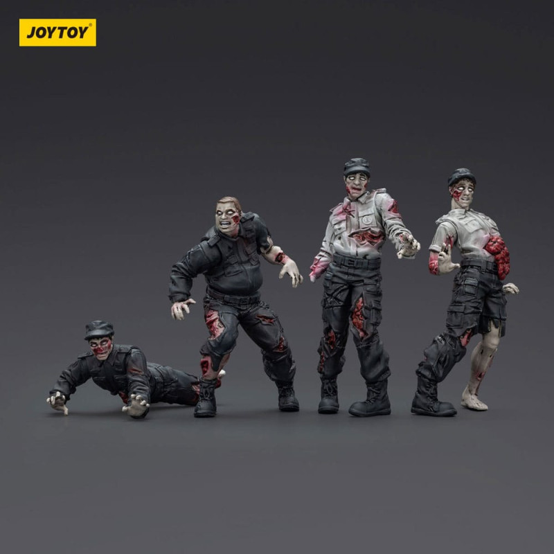 Zombie Dark Source Action Figures 4-Pack Security Guards 8 cm 2