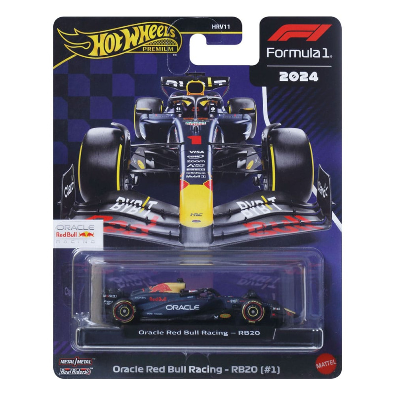 Formula 1 Hot Wheels Premium Diecast Vehicle 1/64 Oracle Red Bull Racing RB20 (#1) (Max Verstappen 2 3