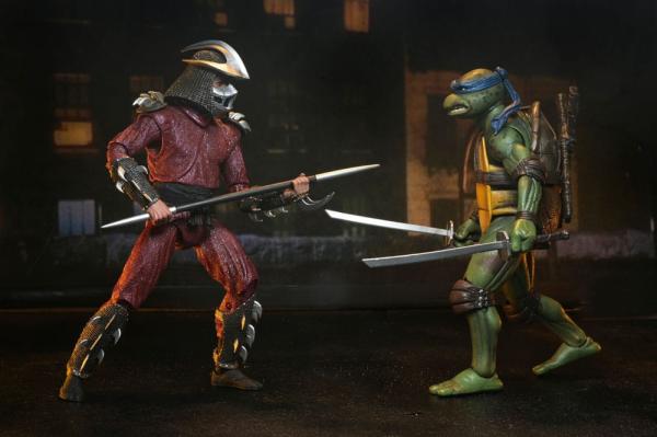 Teenage Mutant Ninja Turtles (1990 Movie) Action Figure Roof Top Battle Shredder vs Leo 18 cm 8