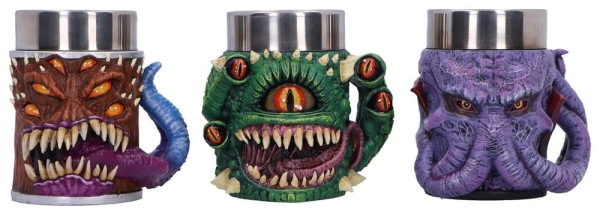 Dungeons & Dragons Set of 3 Mini Tankards Mini Monster 9 cm