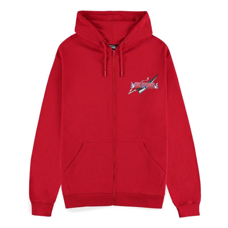 Bleach Zipper Hoodie Red Size L