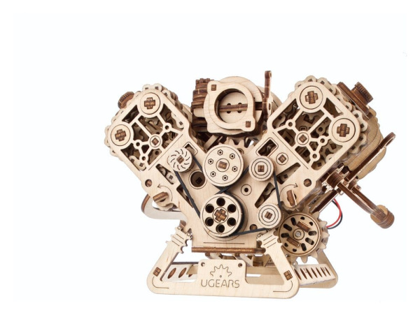 Ugears 3D Wooden Puzzle V8 Engine 6