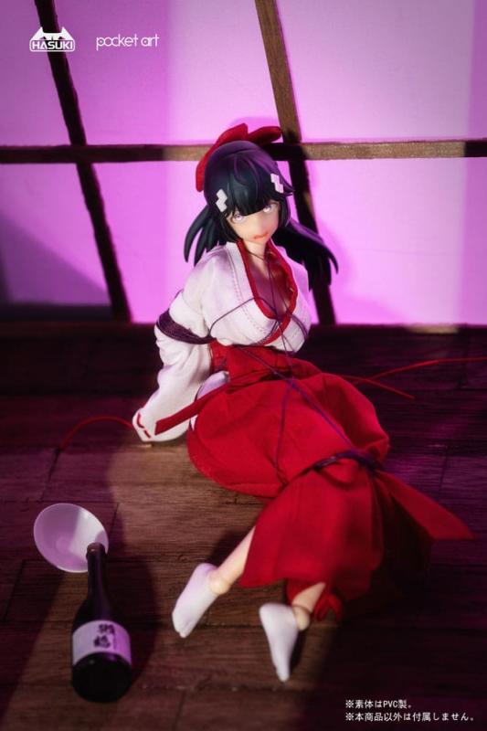 Pocket Art Action Action Figure 1/12 PA005 Exorcism Shrine Maiden Tsubaki 15 cm