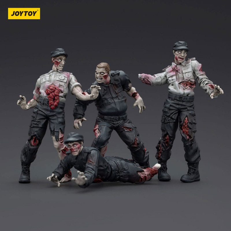 Zombie Dark Source Action Figures 4-Pack Security Guards 8 cm 5