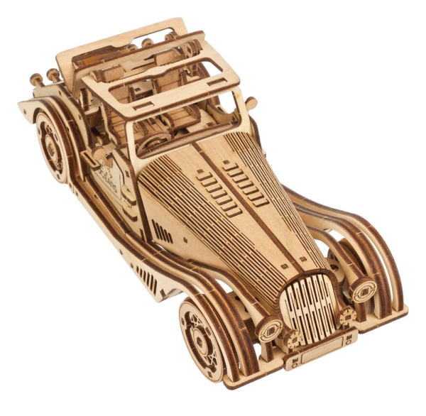 Ugears 3D Wooden Puzzle Sports Car Rapid Mouse 8