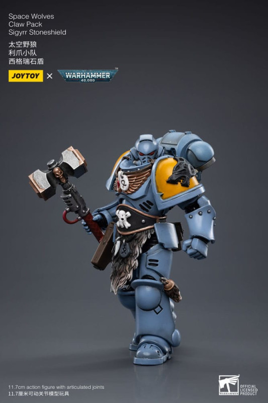 Warhammer 40k Action Figure 1/18 Space Wolves Claw Pack Sigyrr Stoneshield 12 cm 2