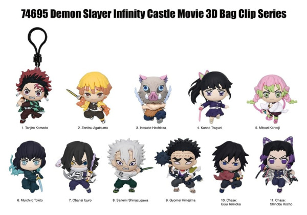 Demon Slayer 3D Foam Bag Clips Infinity Castle Serie 1 Display (24) 1