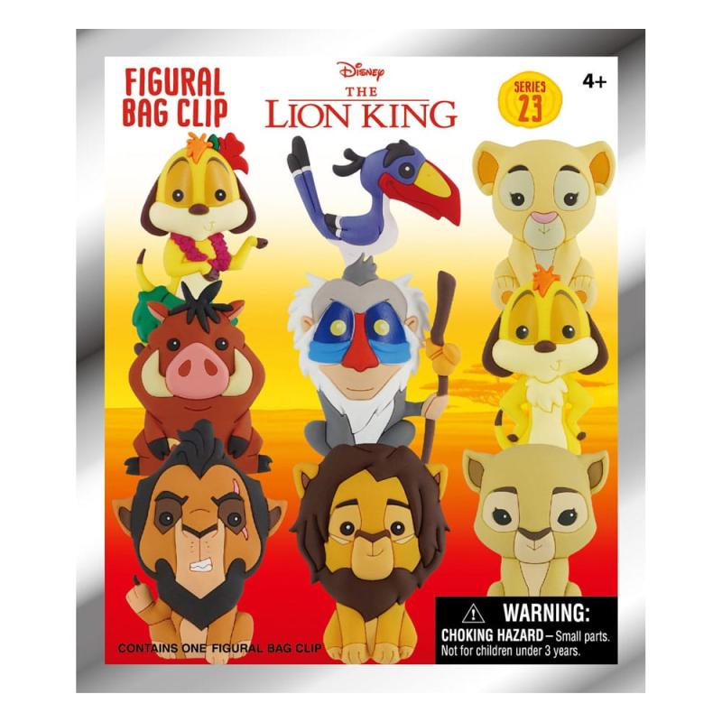 Disney Charm 3D PVC Bag Clips Display Lion King (24)