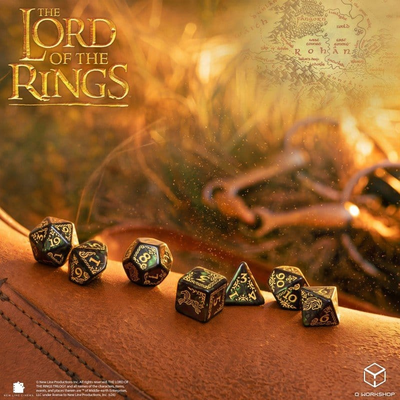 The Lord of the Rings Dice Set of 7 Rohan 2