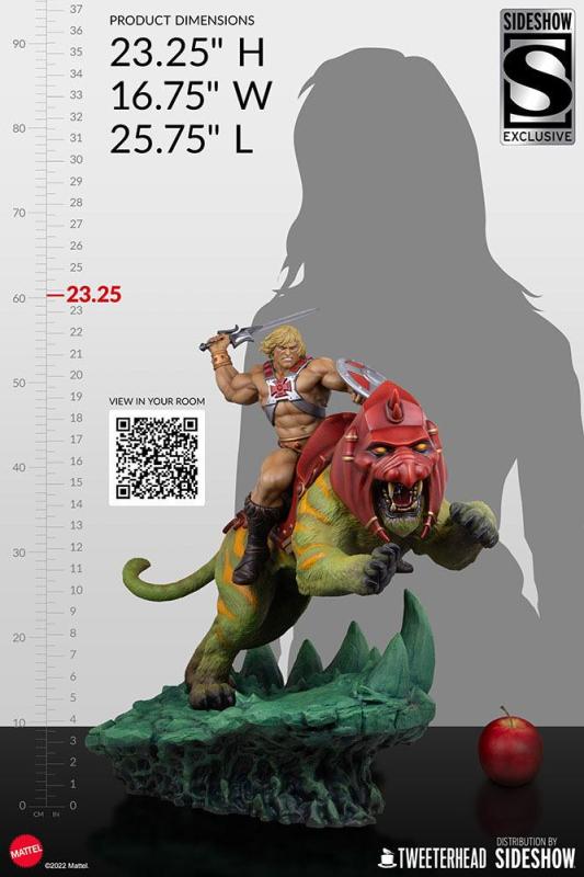 Masters of the Universe: He-Man and Battle Cat Classic Deluxe 59 cm Statue - Tweeterhead