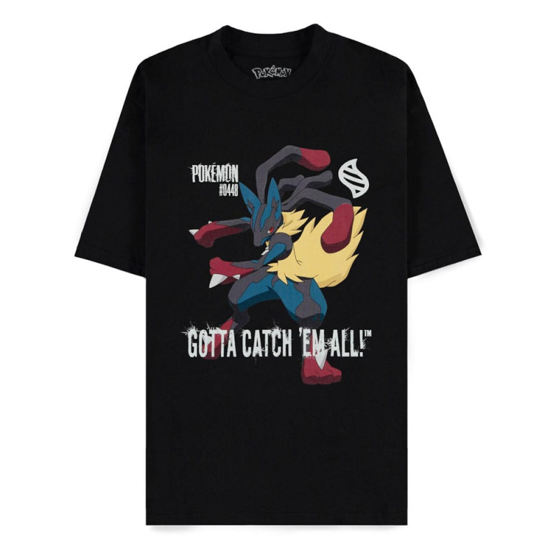 Pokémon Mega Evolutions T-Shirt Mega Lucario Gotta Catch Em All Size M