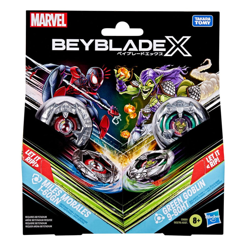 Beyblade X and Marvel Collab Miles Morales 1-60GN vs. Green Goblin 9-80HT 5