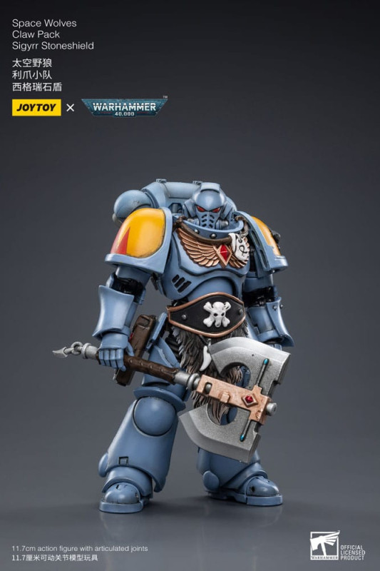 Warhammer 40k Action Figure 1/18 Space Wolves Claw Pack Sigyrr Stoneshield 12 cm 12
