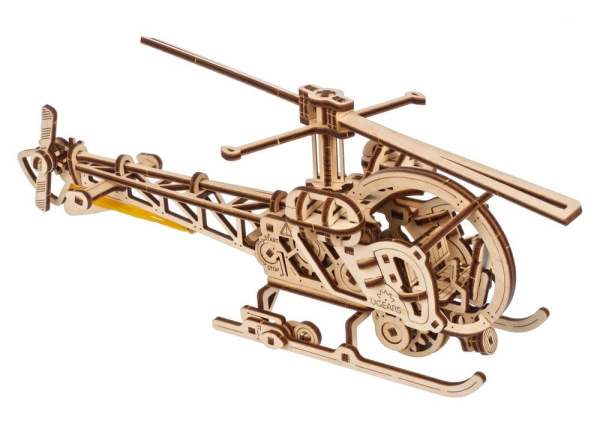 Ugears 3D Wooden Puzzle Mini Helicopter 3