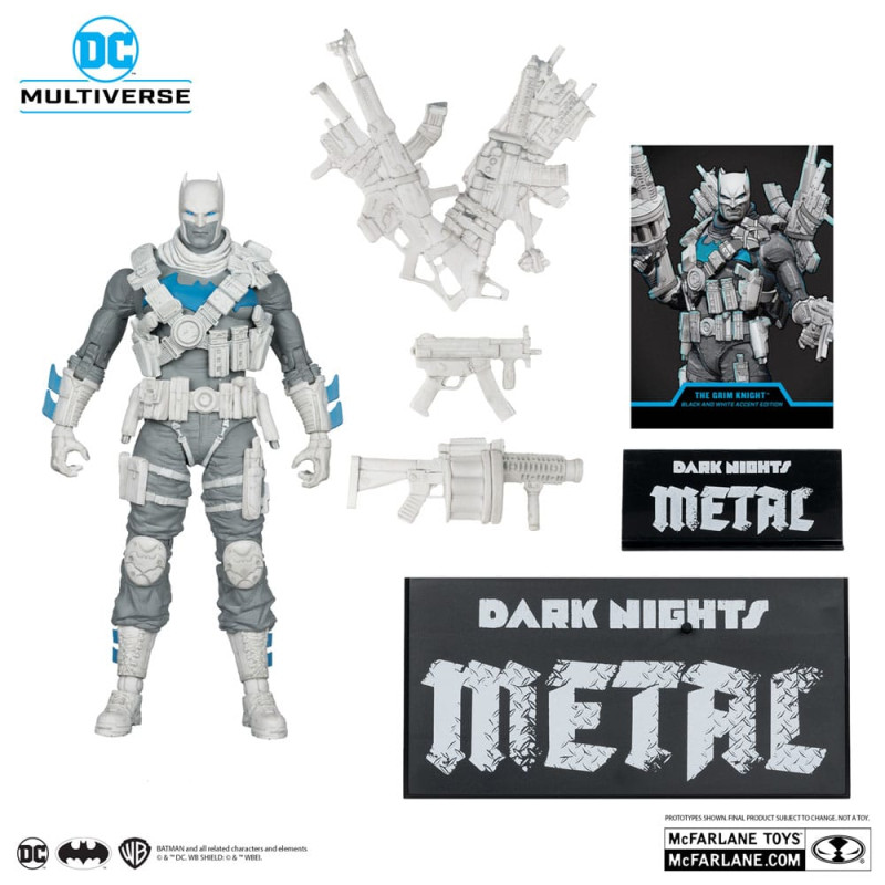 DC Multiverse Action Figure The Grim Knight (Dark Nights Metal) (Black & White Accent Edition) (Gold 2