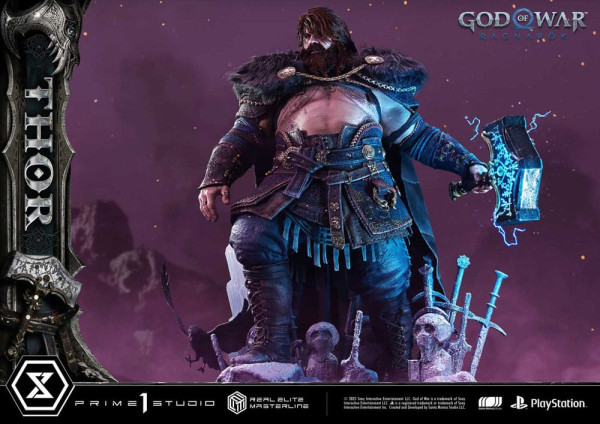 God of War: Ragnarök Real Elite Masterline Series Statue 1/3 Thor 105 cm 7