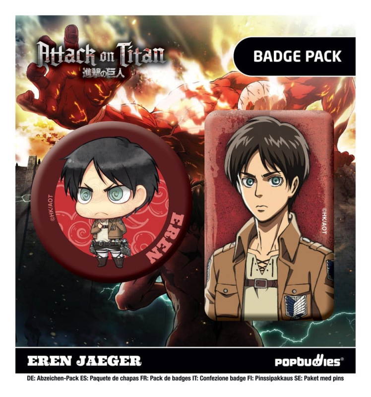 Attack on Titan Badges 2-Pack Eren Jaeger