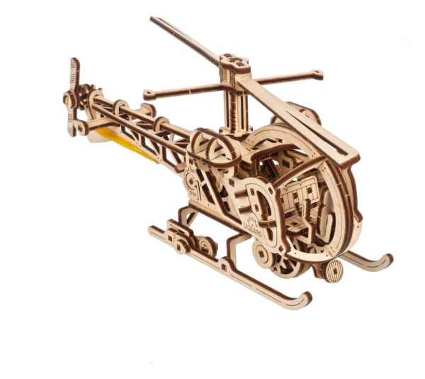 Ugears 3D Wooden Puzzle Mini Helicopter 5