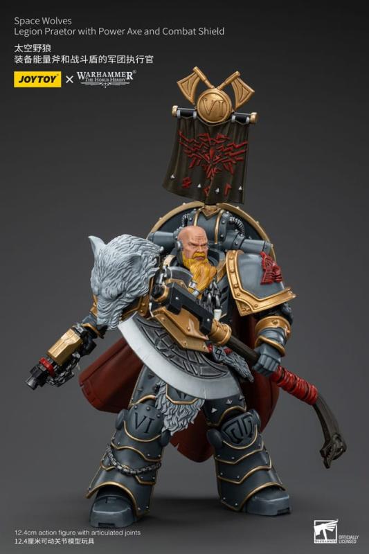 Warhammer The Horus Heresy Action Figure 1/18 Space Wolves Legion Praetor with Power Axe and Combat