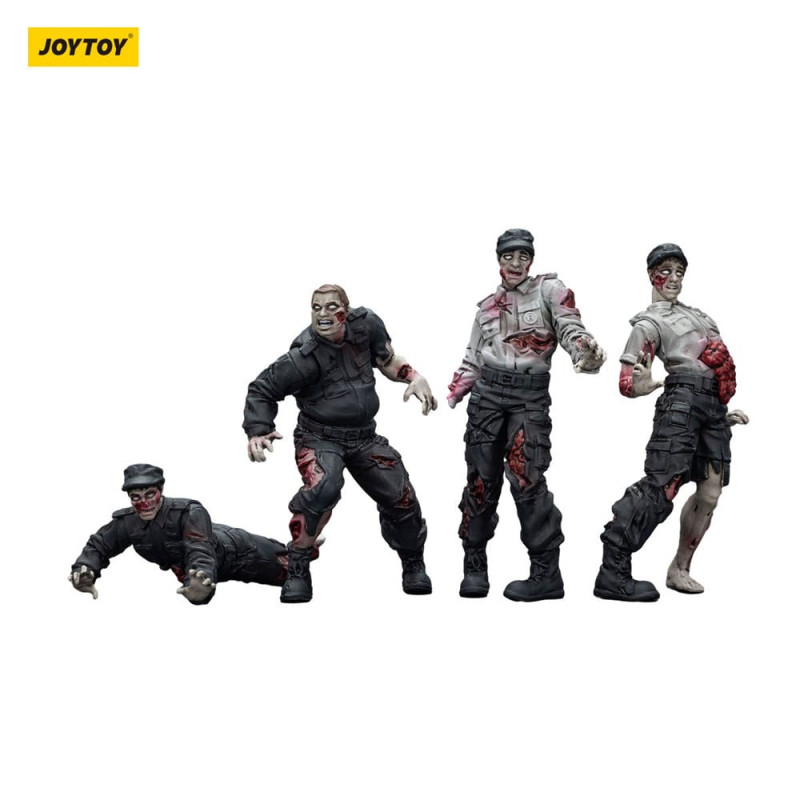 Zombie Dark Source Action Figures 4-Pack Security Guards 8 cm 7