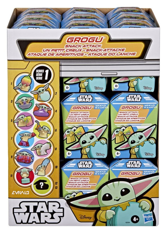 Star Wars Mini Figures 4 cm Grogu Snack Attack Series 1 Blind Box Display (24) 3