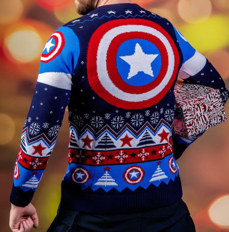 Captain America Christmas Sweater Size XL 2