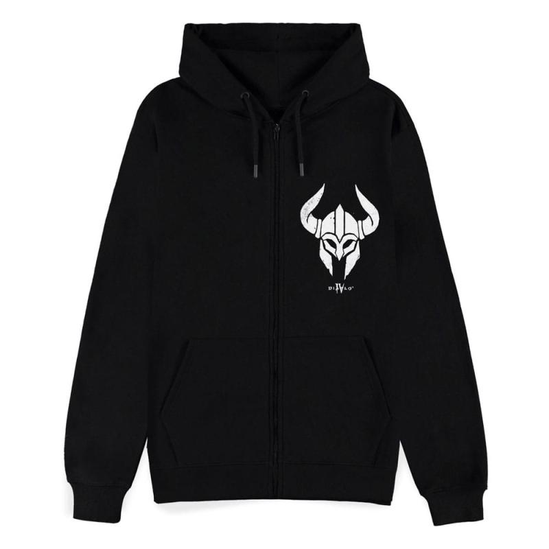 Diablo IV Zipper Hoodie Sweater Barbarian Sigil