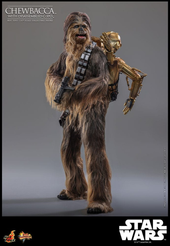 Star Wars Episode V Movie Masterpiece Action Figure 1/6 Chewbacca with Disassembled C-3PO 36 cm 10