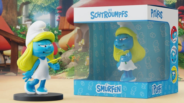 The Smurfs Statue Smurfette with Flower 12 cm 2