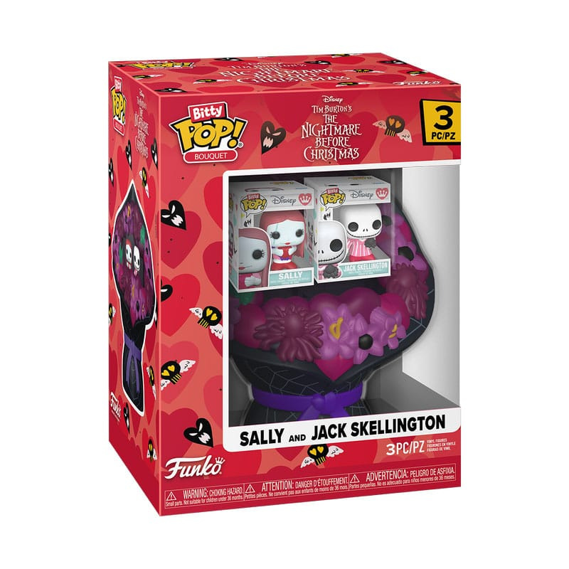 The Nightmare Before Christmas Bitty POP! Bouquet Vinyl Figure 2-Pack Sally & Jack Skellington (Vale 1