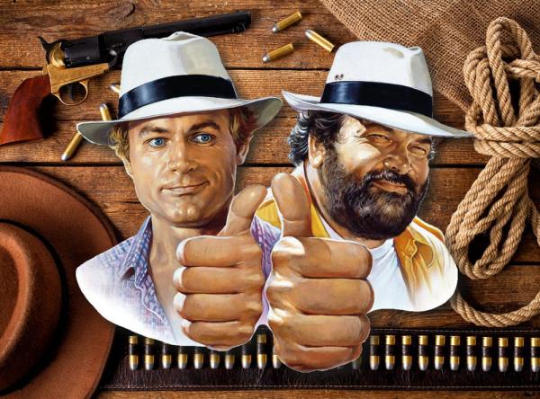 Bud Spencer & Terence Hill 3D Tin Sign Hill + Spencer 45 x 45 cm