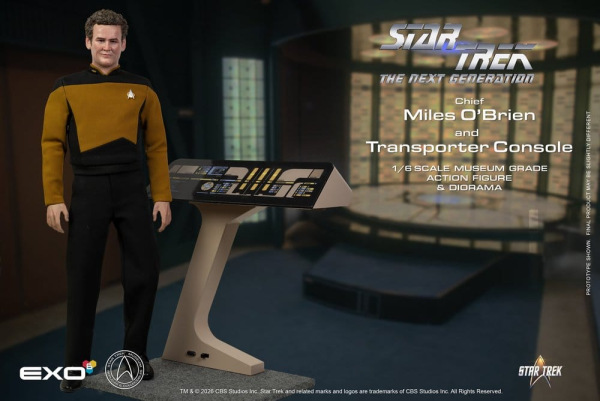 Star Trek: The Next Generation Action Figure 1/6 Chief Miles O'Brien with Transporter Console 30 cm 7