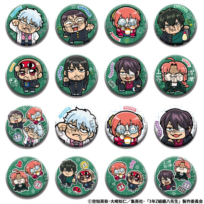 Gintama Enamel Pin 3-Z Ginpachi Sensei x Okawabukubu the Youth 5 cm Assortment (16) 1