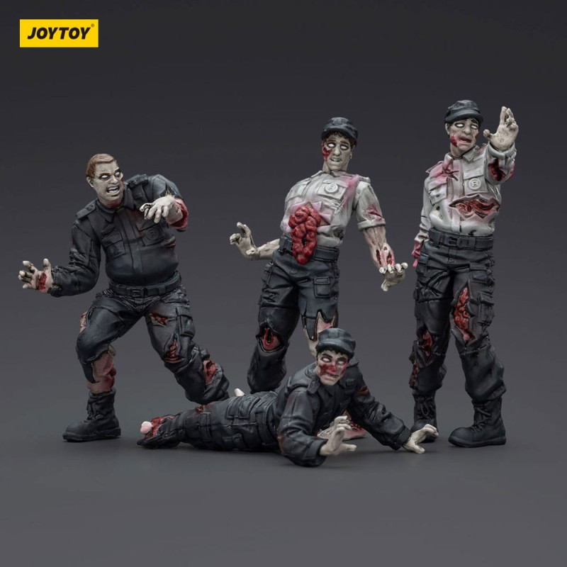 Zombie Dark Source Action Figures 4-Pack Security Guards 8 cm 4