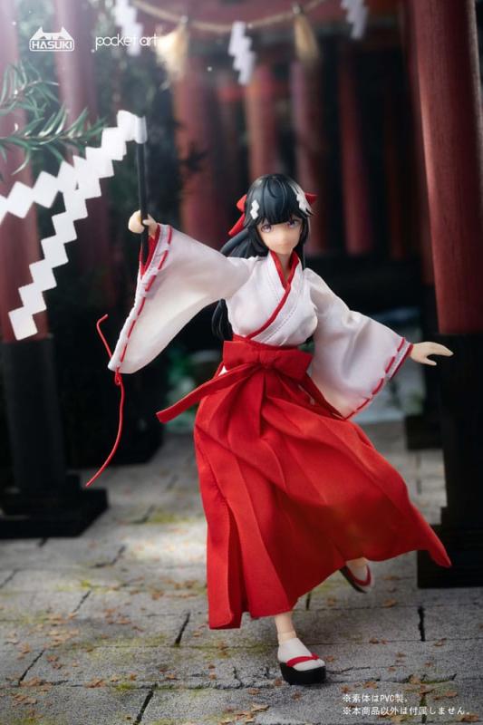 Pocket Art Action Action Figure 1/12 PA005 Exorcism Shrine Maiden Tsubaki 15 cm