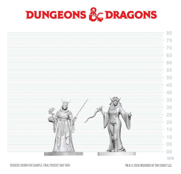 Dungeons & Dragons Nolzur's Marvelous Miniatures Unpainted Miniature Cultist Fanatic & Hierophant 14 1