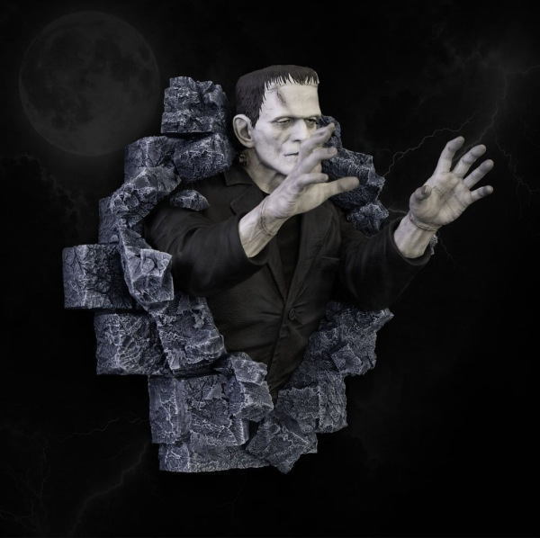 Frankenstein Wall Sculpture Classic Horror Edition Half Scale 48 cm 2