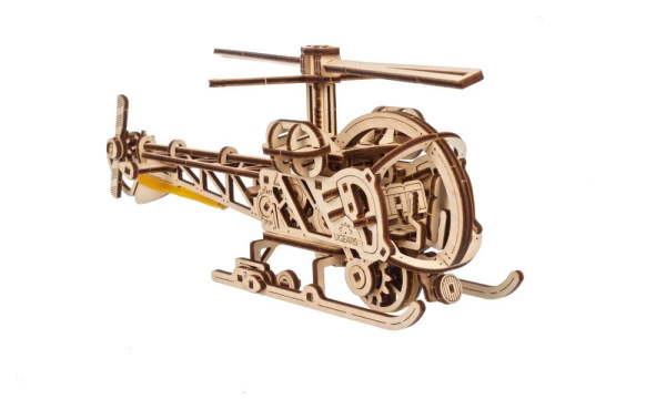 Ugears 3D Wooden Puzzle Mini Helicopter 4