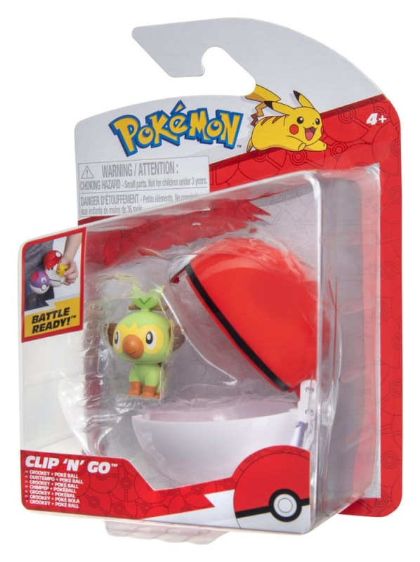 Pokémon Clip 'n' Go Action Figure Wave 21 Grookey & Poké Ball 1