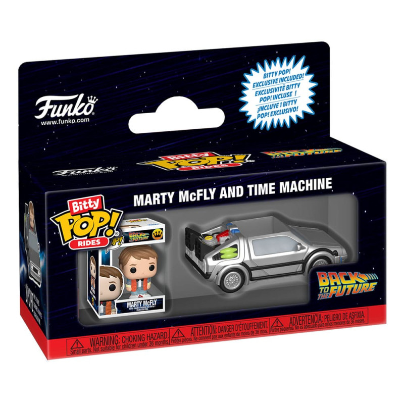 Back to the Future Bitty POP! Rides Vinyl Figure Marty McFly and Time Machine 1