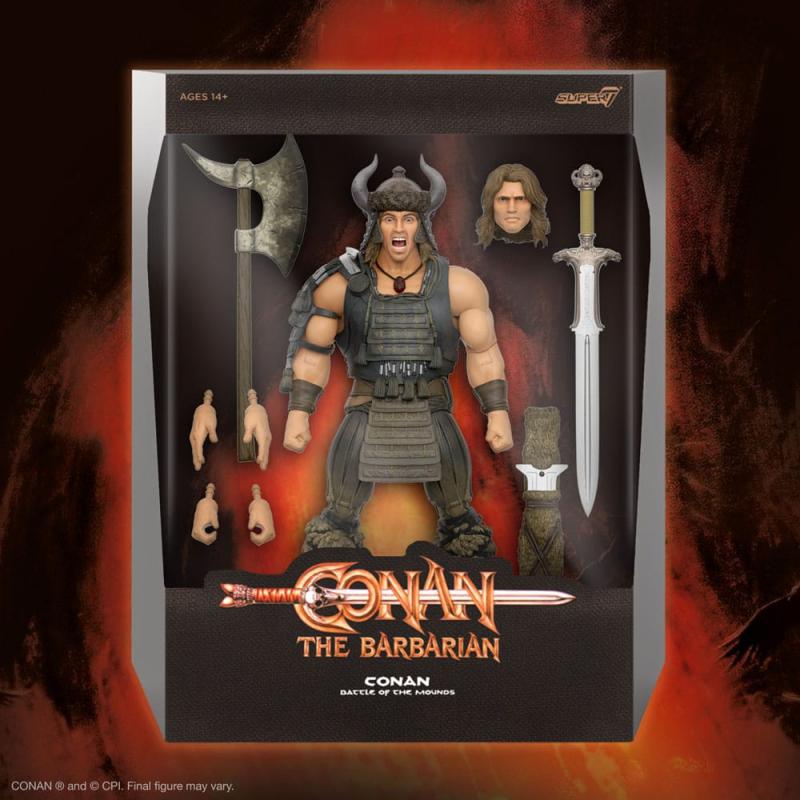 Conan the Barbarian Ultimates Action Figure Conan (Battle of the Mounds) 18 cm