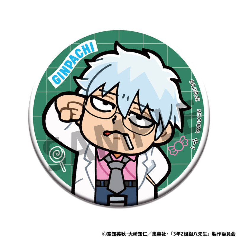 Gintama Enamel Pin 3-Z Ginpachi Sensei x Okawabukubu the Youth 5 cm Assortment (16) 2