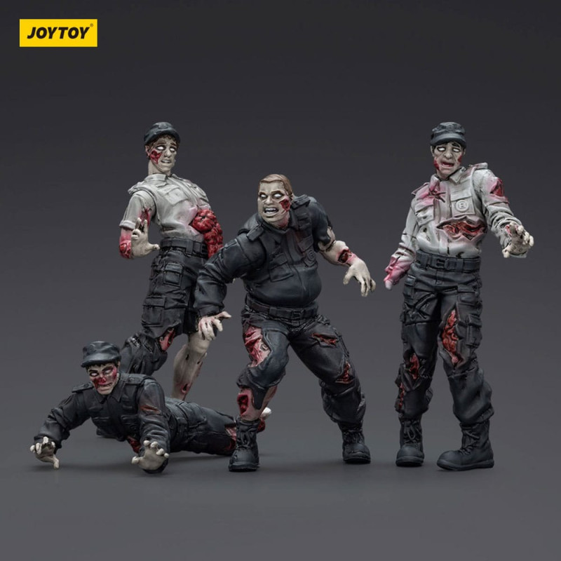 Zombie Dark Source Action Figures 4-Pack Security Guards 8 cm 1