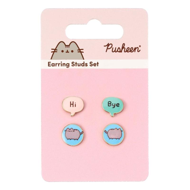 Pusheen Stud Earrings 2-pack "Hi , Bye"
