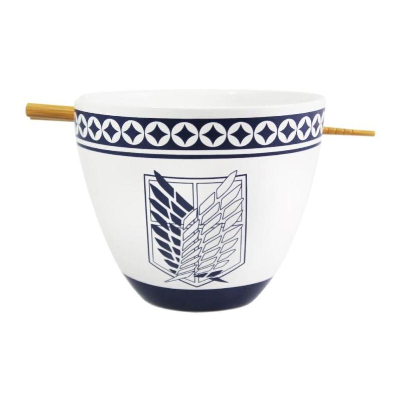 Attack on Titan Ramen Bowl with Chopsticks Emblem 473 ml