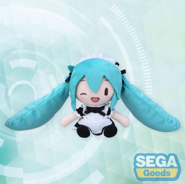 Hatsune Miku Project Diva Arcade Fuwa Petit Mini Plush Figure Miku Maid Ver. (EX) 16 cm